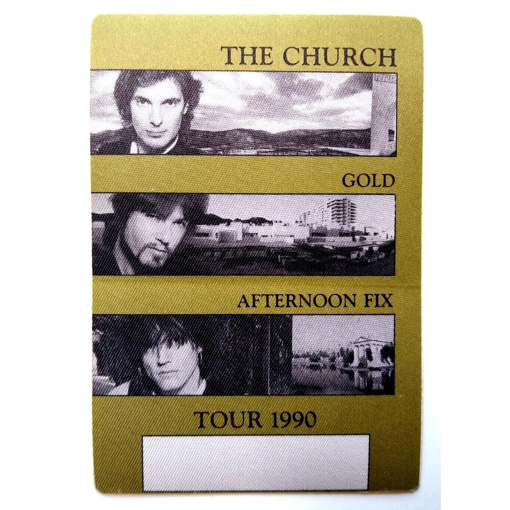 The Church Gold Afternoon Fix Vintage Backstage Pass Original 1990 Rock Music